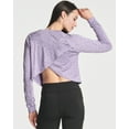thumbnail image 3 of Real Essentials 4 Pack: Women's Dry-Fit Long Sleeve Petal Back Crop Top - Athletic Cropped Tee (Available in Plus Size), 3 of 6