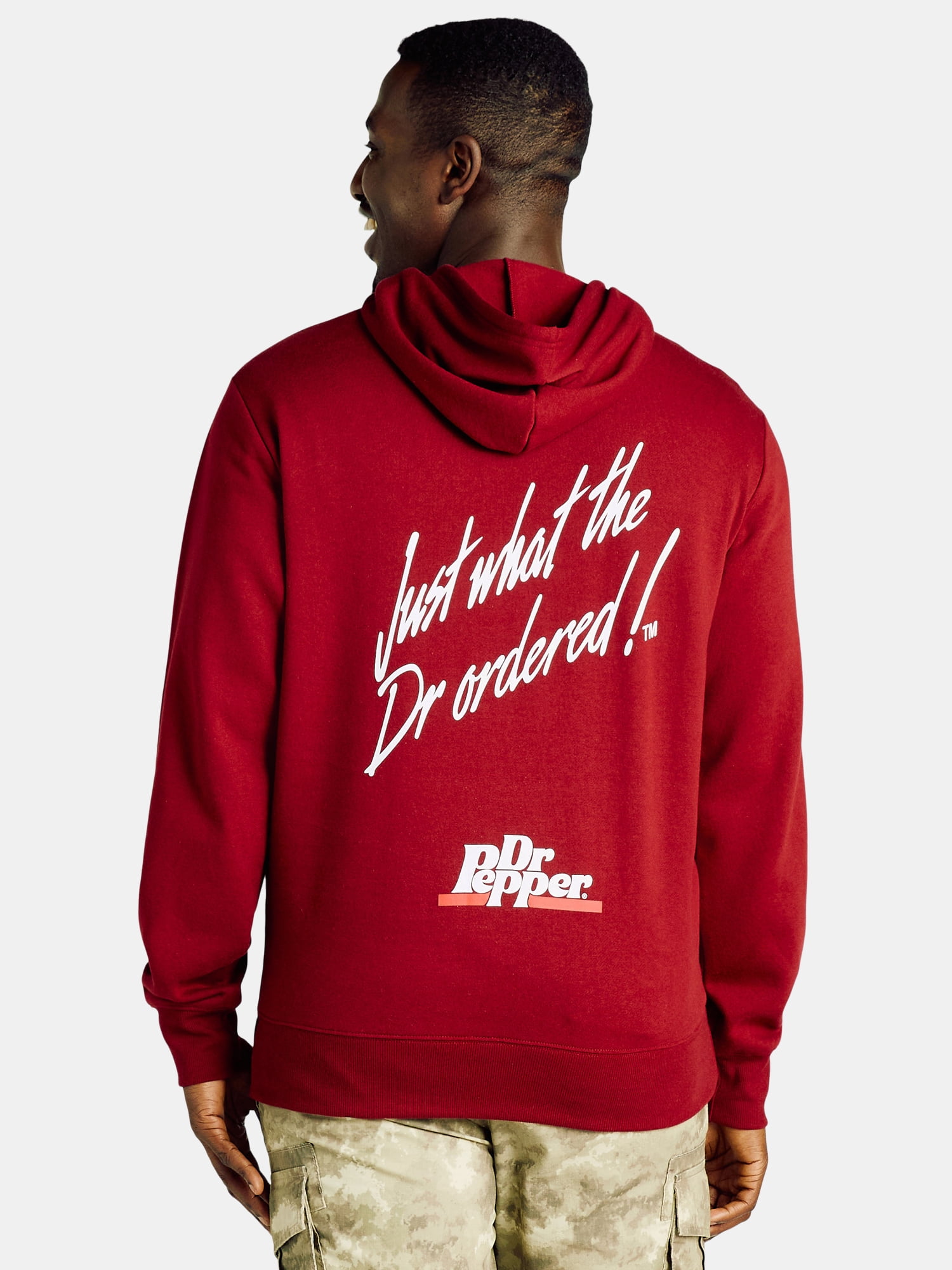 Dr. Pepper Men's Graphic Hoodie with Long Sleeves, Size S-3XL