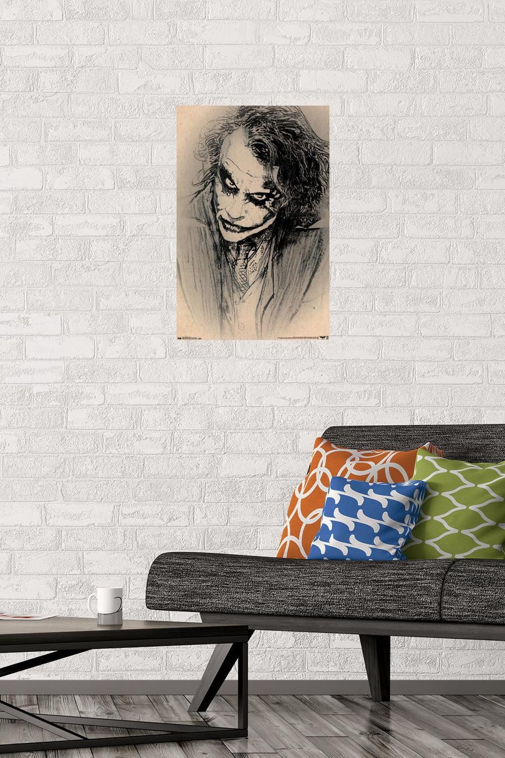 DC Comics Movie - The Dark Knight - The Joker - Sketch Wall Poster, 14.725" x 22.375"