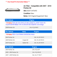 thumbnail image 2 of Air Filter - Compatible with 2007 - 2010 Pontiac G6 2008 2009, 2 of 2