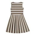 thumbnail image 5 of Kovlvoll Toddler Girls' Dress Summer Clothes Sleeveless Round Neck Striped Dresses 3-14 Years, 5 of 7