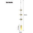 thumbnail image 2 of Feng Shui Wind Chime 3 Bell Cobre Colgante Wind Chime para decoración de ventanas de jardín Ideal como regalo de calidad (Oro) TUNC Sencillez, 2 of 5