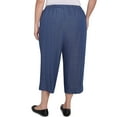 thumbnail image 2 of Alfred Dunner Womens Plus-Size Relaxed Button Tab Capri, 2 of 4