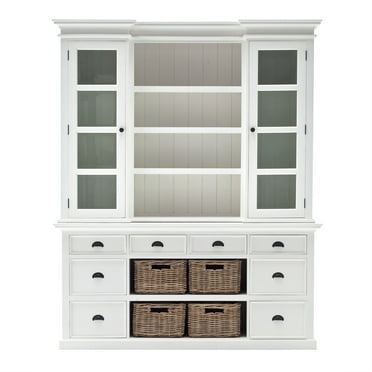 Library Hutch with Basket Set