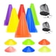 thumbnail image 1 of Conos de entrenamiento para fútbol, ​​conos de fútbol, ​​resistencias, conos deportivos de cono de marcador de campo con bolsa de almacenamiento para 44 piezas, 1 of 8