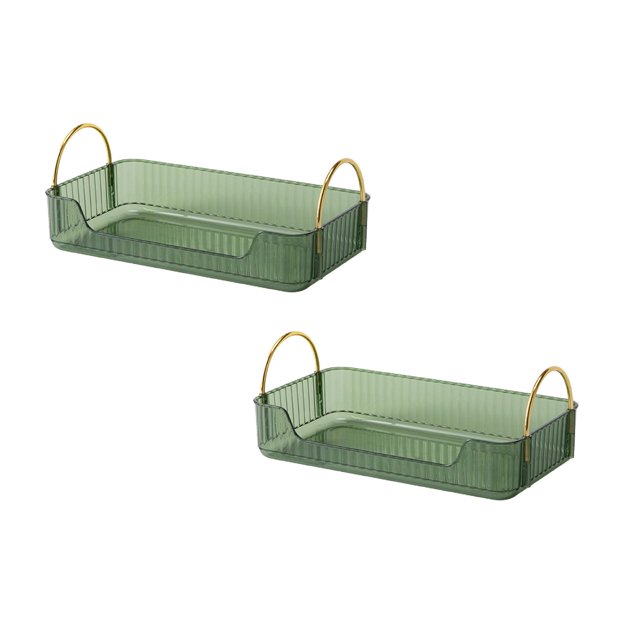 Spoon And Lid Rest Easy To Use Makeup Organizer And Disposal Makeup Storage Tray With Metal Handling Capability Countertop Organizer Neatly Organized Makeup Bathroom (single Side Storage Rack)
