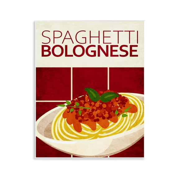 Stupell Industries Spaghetti Classic Kitchen Food & Beverage Painting Unframed Art Print Wall Art, 11 x 14