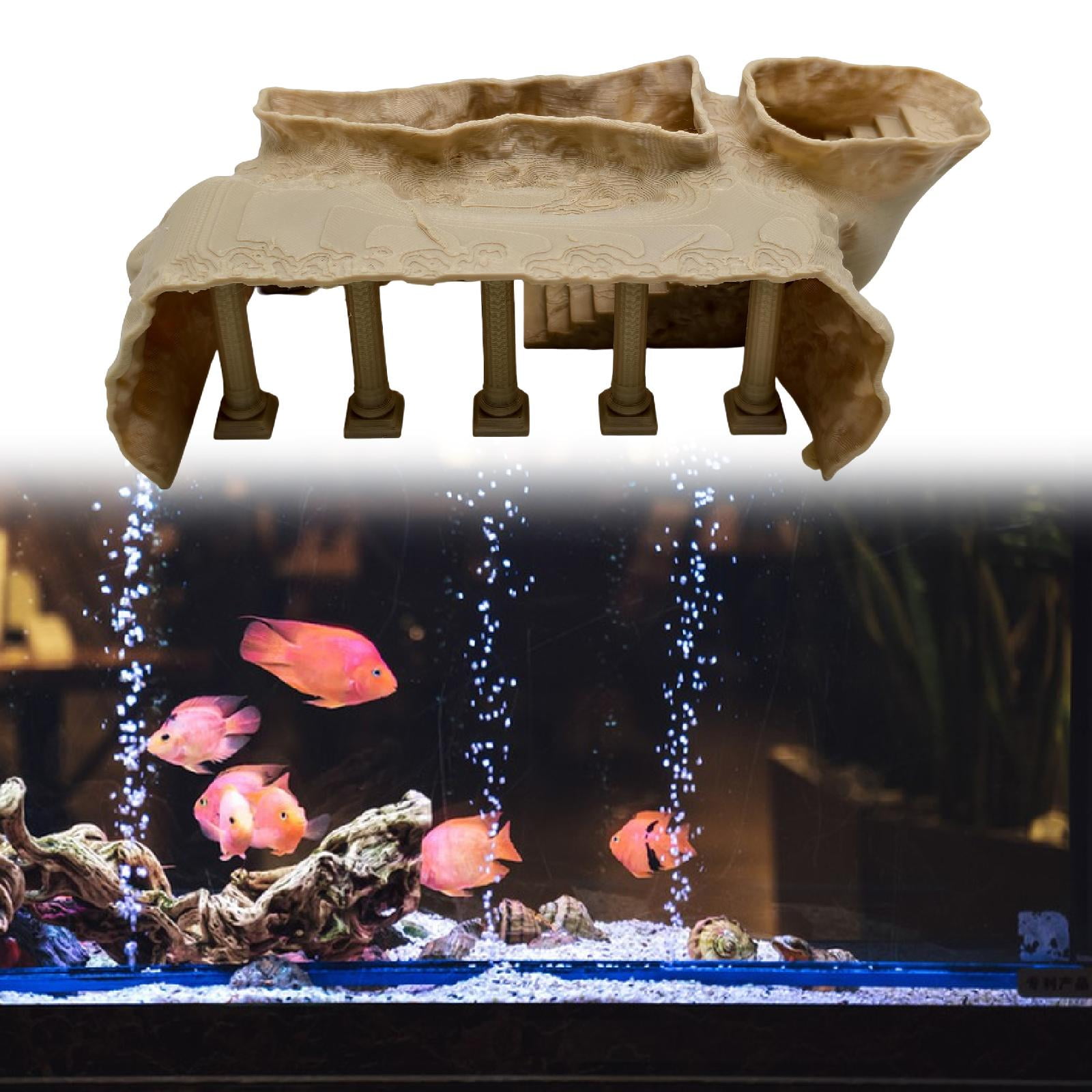 Bvdfgk Aquarium Roman Column Cave Aquarium Decor Fish Tank Accessories Fish Hideout for L Yellow