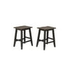 ECI Furniture Ashford Black And Walnut 24" Set Of 2 Saddle Stool 1859-23-SS24