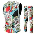 thumbnail image 4 of Mikilon Men's Valentine's Day Suit Vest + Suit Pants Two-piece Suit, 4 of 9
