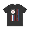 thumbnail image 2 of Women's Baseball Mom Red White Blue Flag Shirt, 2 of 11