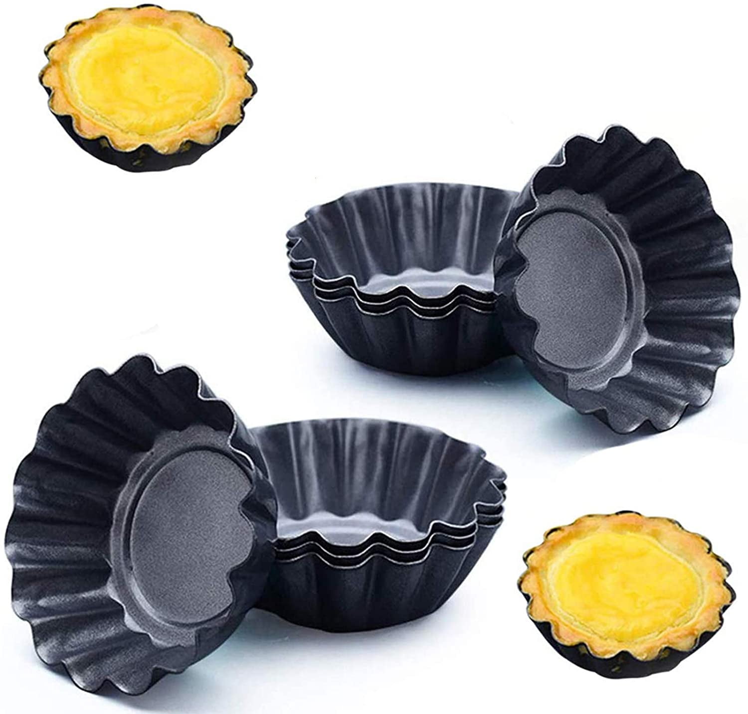 Details about   10pcs/bag Mold Egg Tart Baking Mould Oven Fruit Non Stick Tin Pan Custard 