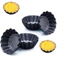 thumbnail image 1 of Molde para tarta de huevo, 10 piezas redondas antiadherentes para tarta de huevo, molde para tarta, tarta, pudín, tartaleta, molde para magdalenas, tazas para tarta Adepaton YQ-1374, 1 of 8