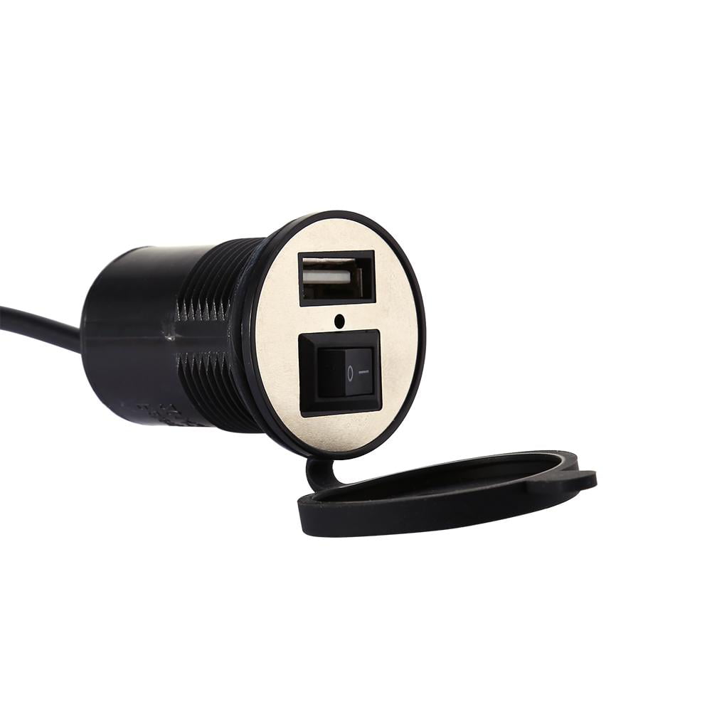 Motorcycle 12V-5V USB Mobile Phone Charger Power Adapter Socket Waterproof