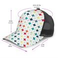 thumbnail image 2 of Zufioo Colorful Geometric Print Mesh Baseball Cap, Adjustable Sport Travel Hat Accessory for Men and Women, 2 of 7