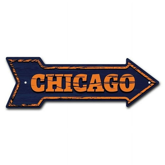 SignMission P-ARROW12-999919 12 x 36 in. Wide Chicago 2 Arrow Sign