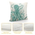 thumbnail image 4 of Nawypu  Teal Octopus Tentacles Decorative Throw Pillow Covers Pillows Case Square Cushion Cover Cases Pillowcase with Zipper Sofa Home Decor for Couch Bed Patio Car, 4 of 5
