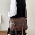 thumbnail image 6 of Yucurem Japanese School Handbag Pu Leather Jk Uniform Bag Ita Bag For Women (Dark Brown) Fashion shoulder bag (Dark Brown), 6 of 10
