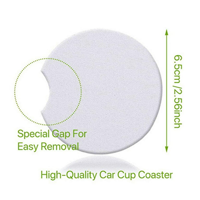 10 Pieces Sublimation Car Cup Coasters Blank Coasters 2.75 inch Heat  Transfer Coasters for DIY Crafts Painting Project Supplies 