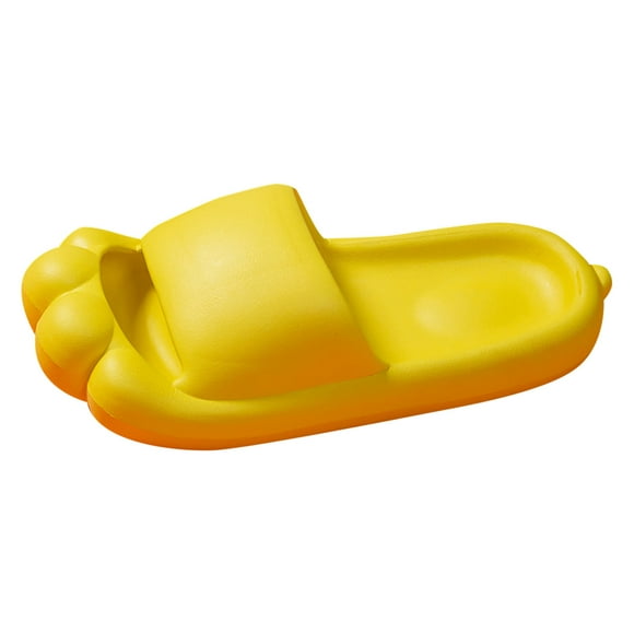 Ketyyh-chn99 Slippers Women Mens Shower Shoes Pattern Fashion Cute Cat Comfortable Flat Bottom Non Slip Light Slippers (Yellow, 8)