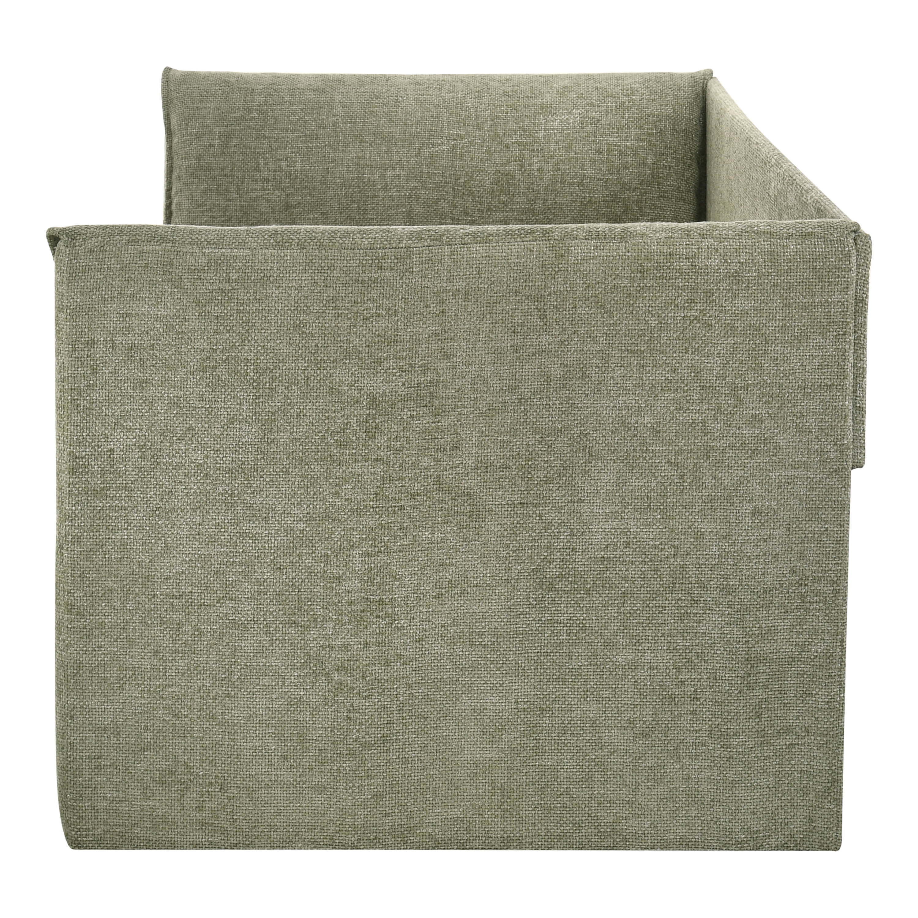 Furniture of America Alonsa Fully Fabric Upholstered Track Arm Twin Daybed with Trundle, Light Green