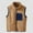 Brown, variant on Kids Polar Fleece Vest Zip Up Lightweight Soft Sleeveless Jacket Vest for Boys Girls Fall Winter Windproof Outerwear with Pockets 3-17 Years