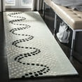 thumbnail image 2 of SAFAVIEH Soho Hudson Geometric Dotted Wool Area Rug, Grey/Ivory, 6' x 9', 2 of 9
