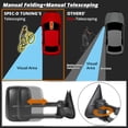 thumbnail image 6 of Spec-D Tuning Power Adjust Heated Manual Extend Towing Mirrors Compatible with 1999-2002 Chevy Silverado, GMC Sierra 1500 2500, Left + Right Pair Assembly, 6 of 7