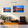 thumbnail image 3 of Elephant Stock Nuremberg Glow Wall Art - Horizontal Multi Panel Canvas - Living Room Wall Decor - Places Multi Panel - Blue And Orange Decor - 23" x 14", 3 of 4