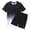 Black, variant on KKBOTIVE Men's 2pc Outfit Set Solid Color Round Neck Short Sleeved Tops and Shorts/trousers 2 Piece Outfits for Adults Summer Suits, Black Size: XXL