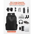 thumbnail image 2 of Lightweight Hiking Backpack 26L with Laptop Compartment Fits 15.6 Inch Laptop, Water-Resistant Travel Backpack with USB Port, Luggage Strap, Anti-Theft Pocket, and Multiple Pocket for Outdoor or Work, 2 of 11