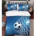 thumbnail image 1 of 3D Sports Basketball Blue Quilt Cover Set Bedding Set Duvet Cover Pillowcases, 1 of 3