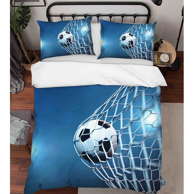 3D Sports Basketball Blue Quilt Cover Set Bedding Set Duvet Cover Pillowcases