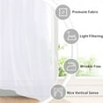 thumbnail image 5 of Hiasan White Sheer Curtains with Tiebacks-Light Filtering Contemporary Window Drapes for Living Room, Bedroom, Grommet, 42" x 96", Set of 2, 5 of 10