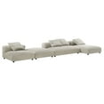 thumbnail image 2 of Solace4-Piece Modular Upholstered Fabric Sectional Sofa With Ottoman in Linen, 2 of 18