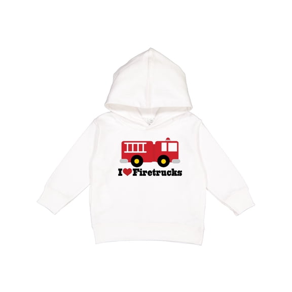 Inktastic I Heart Firetrucks Toddler Hoodie