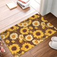 thumbnail image 4 of Rateoe Vintage Wood Grain Sunflower A Pattern Flannel Door Mat Indoor Outdoor Entrance, Waterproof All-Weather Doormat,Fade Resistant, Low Profile Entryway Mat 16x24in, 4 of 7