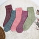 thumbnail image 4 of Calcetines de lana para mujer, 5 pares de calcetines cálidos de invierno de punto grueso vintage para mujeres y hombres, regalos azul, verde, rojo, rosa, morado, 4 of 6