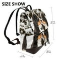thumbnail image 2 of Cute Puppy Print Women's Leather Backpack Winter Dog Theme School Bag for Teens Adults, 2 of 4