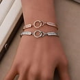 thumbnail image 2 of Zuo Bao Memorial Bracelet in Memory of Dad Mom Sympathy Gift Those We Love Don't Go Away They Walk Beside Us Every Day Loss Jewelry for Her(Bracelet-RG), 2 of 6