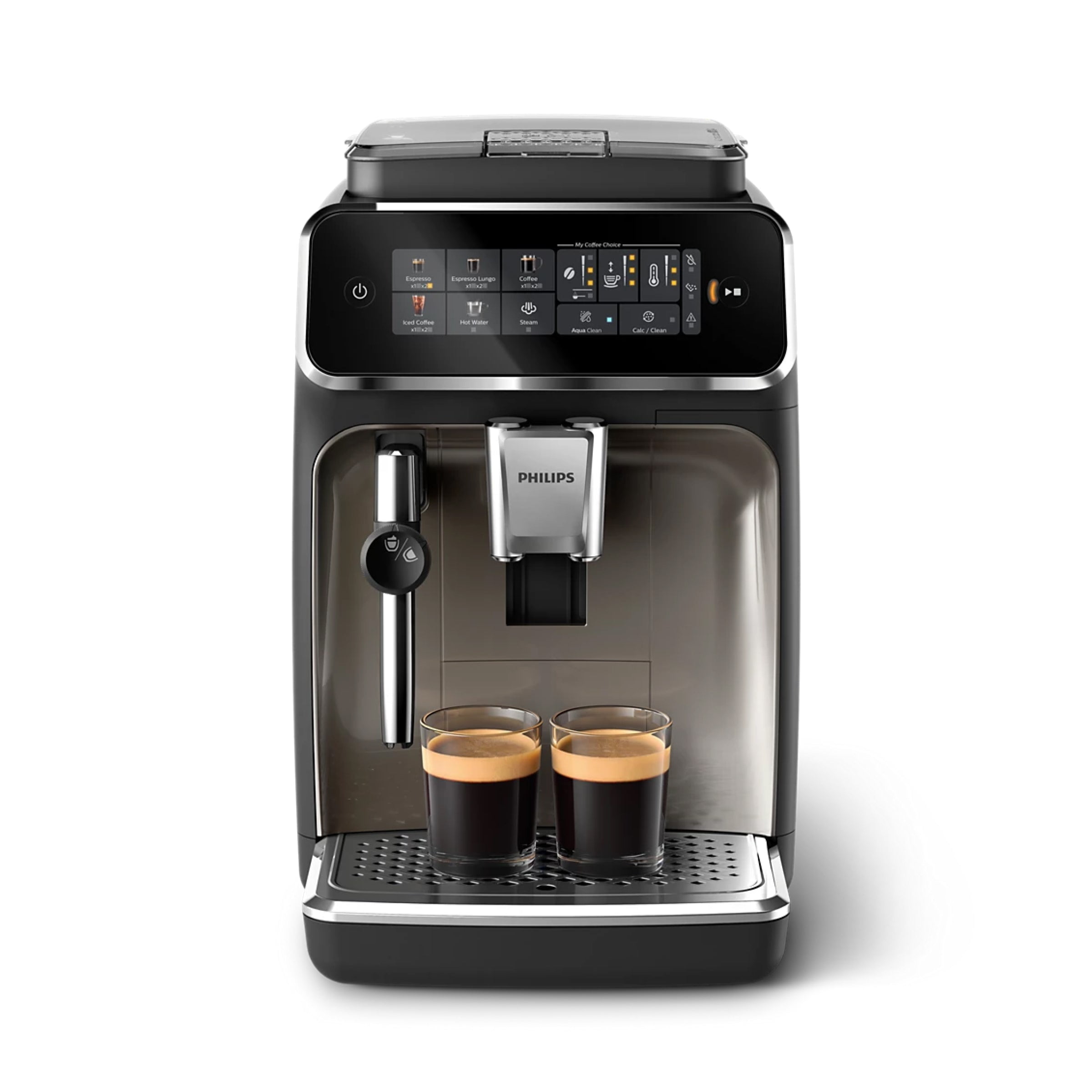 Restored Philips 3300 Automatic Espresso Machine, Black Chrome | 5 Recipes | EP3326/90 (Refurbished)