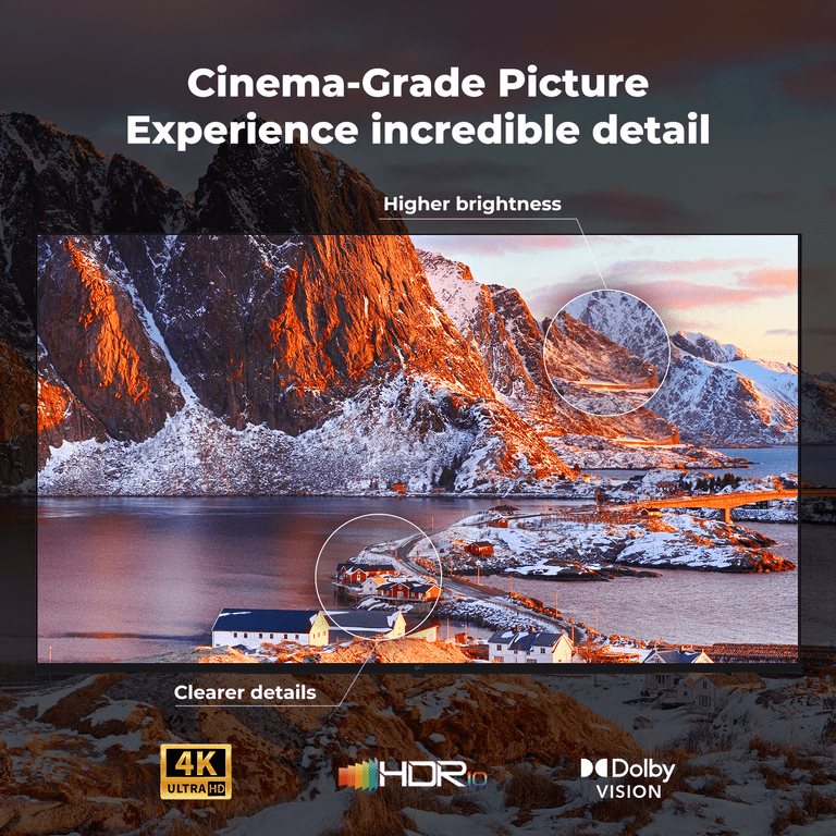 FPD 50-inch Smart TV, 4K UHD Google TV, HDR10, Dolby Audio, Voice
