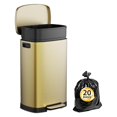 thumbnail image 7 of 13 Gallon Trash Can with Lid, 50L Fingerprint Proof Stainless Steel Kitchen Trash Can with Removable Inner Bucket and Lid Soft Close, Pedal Rubbish Bin for Home Office, Gold, 7 of 7