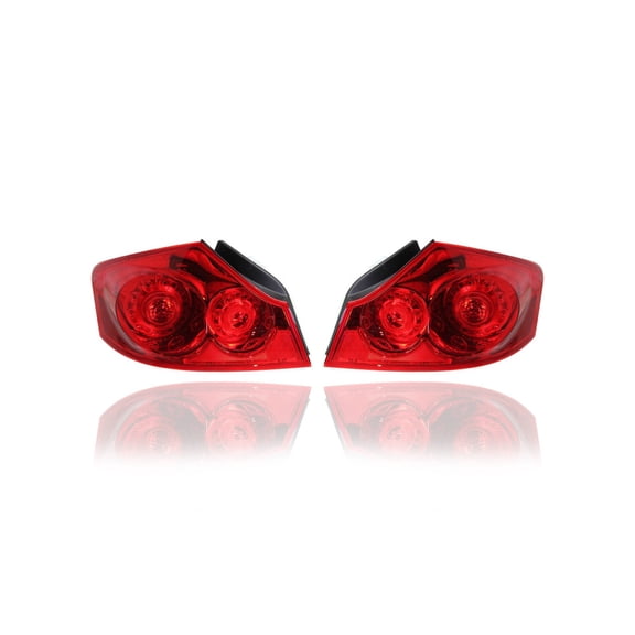 Tail Light Assembly - DEPO Compatible/Replacement for '07-08 Infiniti G35 Sedan, 09-13 G37 Sedan, 11-12 G25, 15-15 Q40 - Outer On Body Quarter Panel - Pair Set - 26550JK60D, 26555JK60D - CAPA