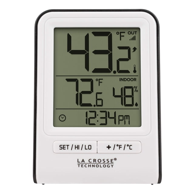 La Crosse Technology 308 – 1409 WT-CBP inalámbrico estación de Temperatura con el Tiempo, Color Blanco,