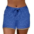 thumbnail image 2 of fatyb Shorts Summer for Women Elastic Waist Drawstring Beach Shorts Womens Comfortable Lounge Shorts, 2 of 7