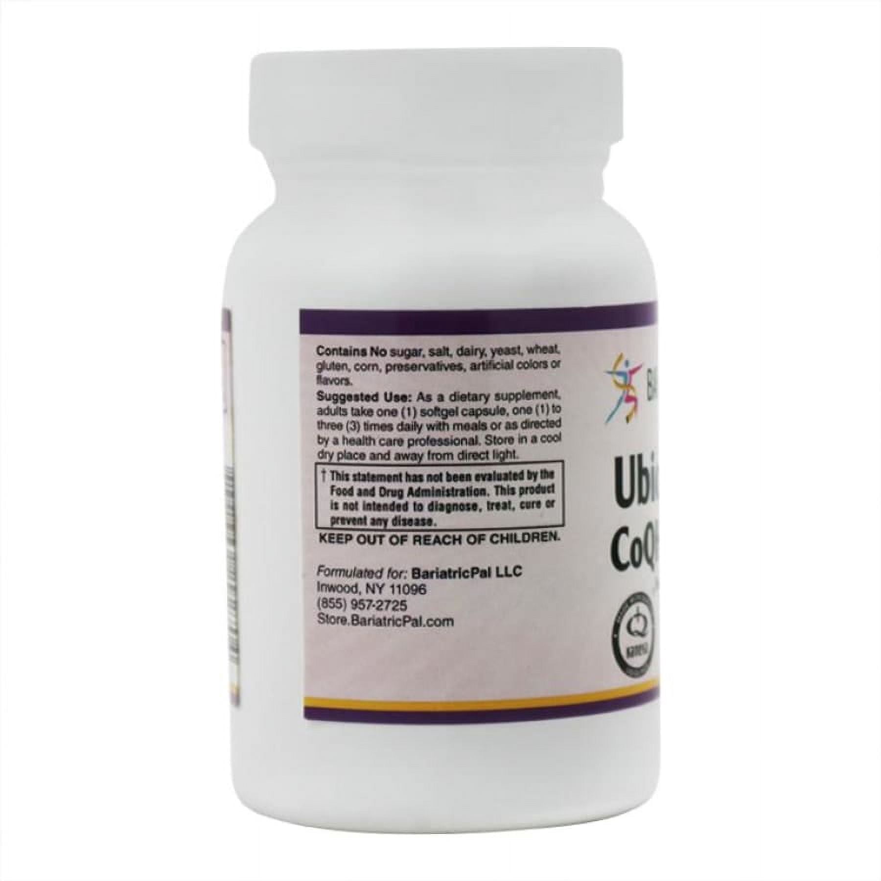 Ubiquinol CoQH Reduced Form of CoQ10 for Enhanced Absorption 100mg - Easy Swallow Softgels by BariatricPal Size: 30 Count