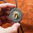 thumbnail image 4 of Western Bolo Tie Gold Hugo Novedad Rodeo Bolo Tie Cuero retro cowboy, 4 of 9
