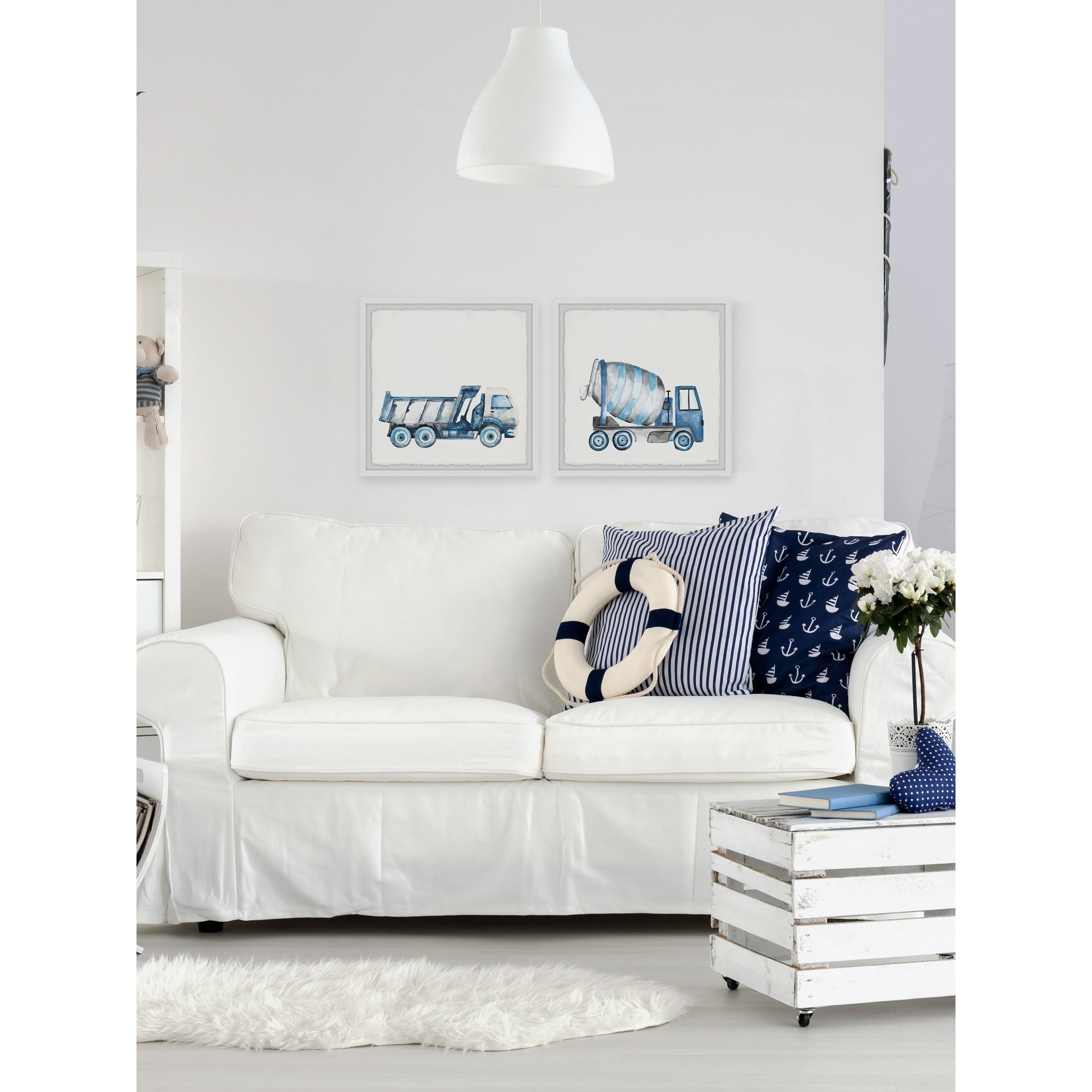 Marmont Hill Printed Construction Framed Art Prints, Set of 2
