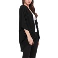 thumbnail image 2 of Women's Loose Fit 3/4 Sleeves Kimono Style Cover Up Solid Cardigan S-3XL Made in USA, 2 of 4
